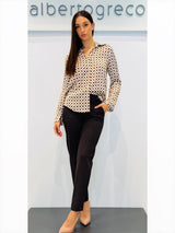 Pantaloni in tessuto jersey con tasca alla francese