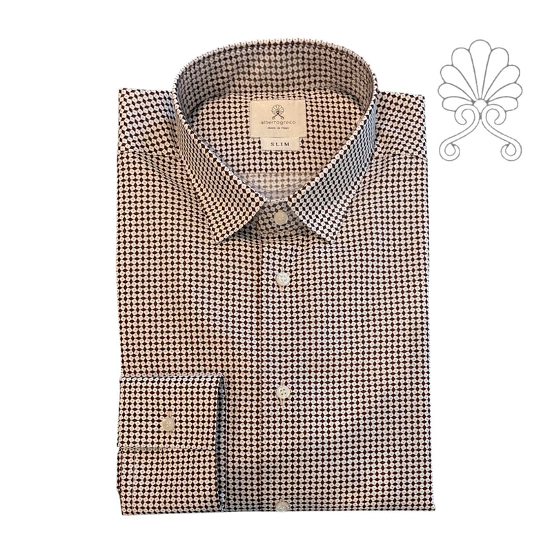 Camicia fantasia micro quadro