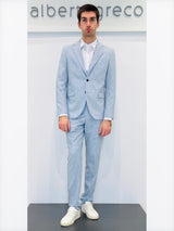 Abito due bottoni in tessuto fiammato sfumato