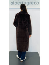 Cappotto in eco montone double face