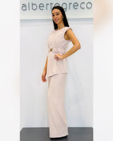 Top in cady strutturato con spallina