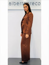 Giacca in raso un bottone