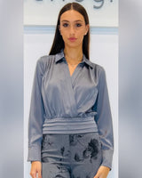 Camicia in raso corta