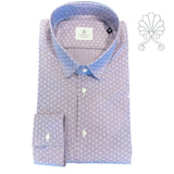 Camicia uomo tessuto operato a pois