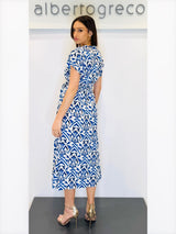 Abito midi fantasia maioliche