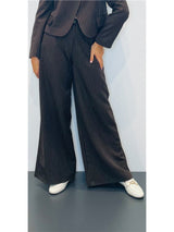 Pantaloni gessati palazzo