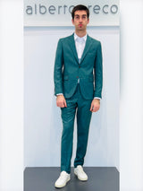 Abito due bottoni in tessuto fiammato