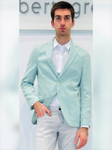 Giacca due bottoni in tessuto fiammato misto lana