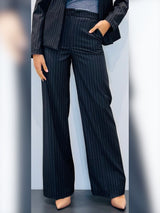 Pantaloni a palazzo gessato