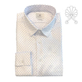 Camicia uomo oxford con stampa micro flower
