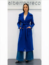 Cappotto un bottone con cintura in vita