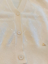 Cardigan over con davanti ricamato