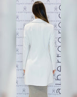 Cappotto in tessuto spinato collo alto