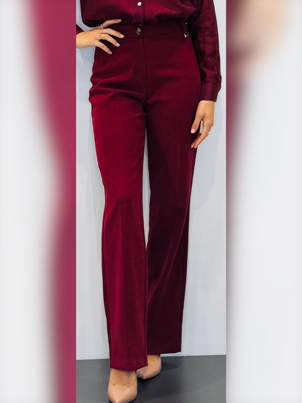 Pantaloni a palazzo in fustagno
