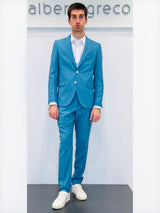 Abito due bottoni in tessuto fiammato