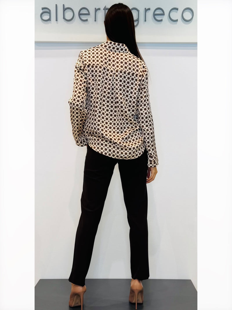 Pantaloni in tessuto jersey con tasca alla francese