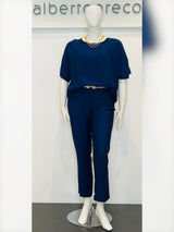 Blusa in tessuto goffrato