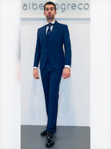 Completo cerimonia con giacca con motivo in raso su davanti