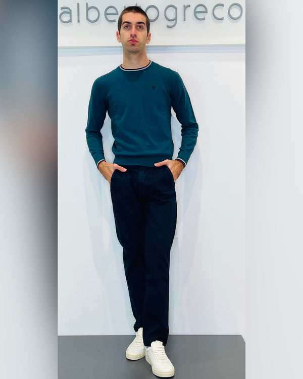 Pantaloni uomo in panno elasticizzato a quadri