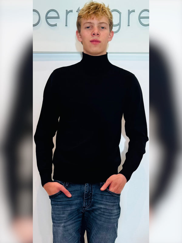 Maglia uomo lupetto a costine