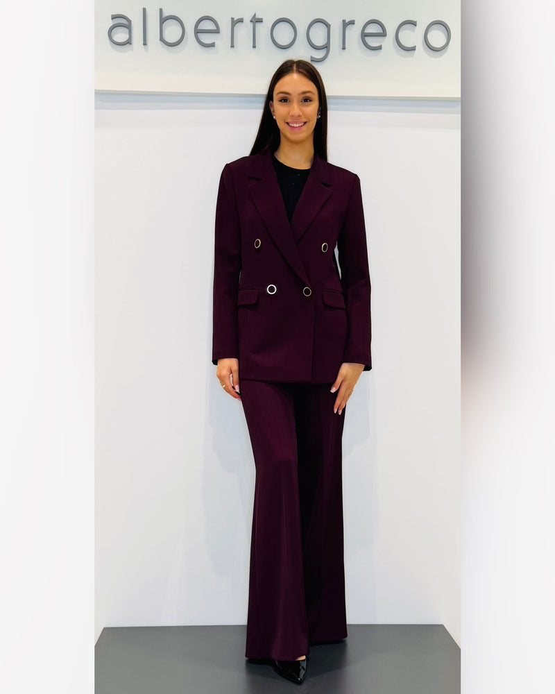 Giacca oversize doppio petto gessata