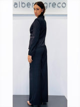 Pantaloni a palazzo gessato