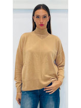 Maglia over lupetto in lana