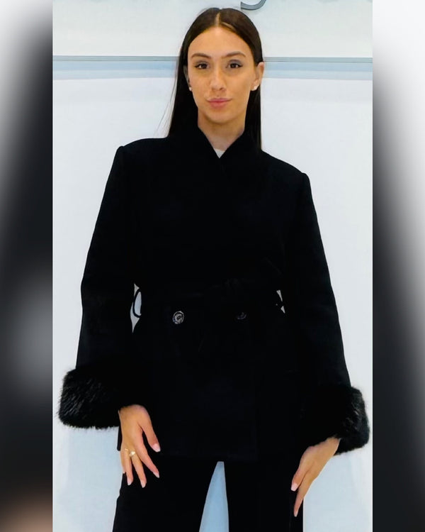 Cappotto corto doppio petto