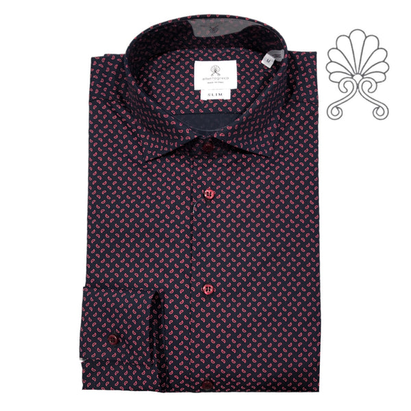 Camicia uomo fantasia cachemire minimal