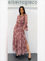 Abito lungo fantasia paisley