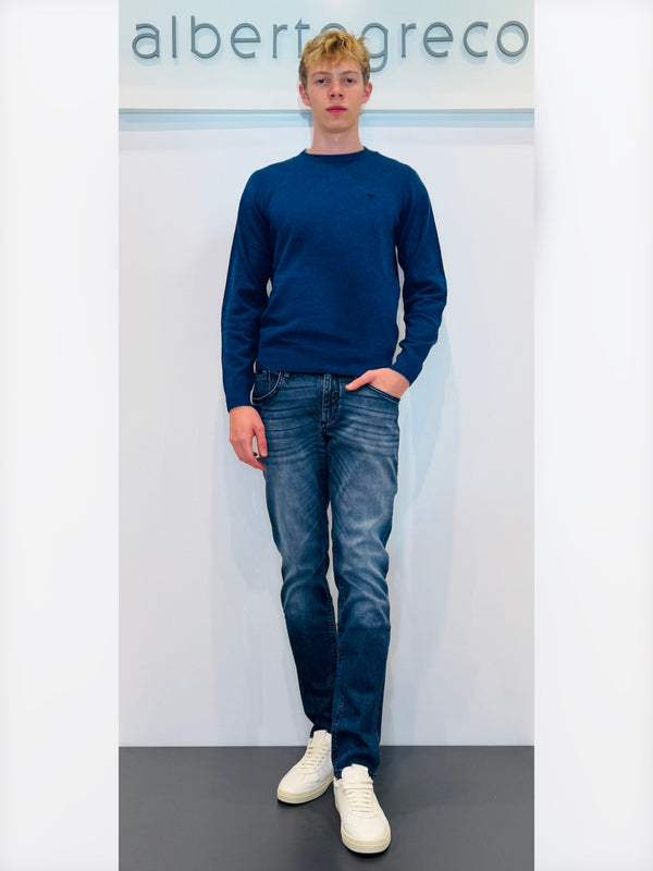 Maglia uomo melange in misto lana