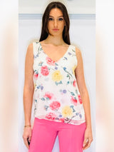 Top fantasia floreale