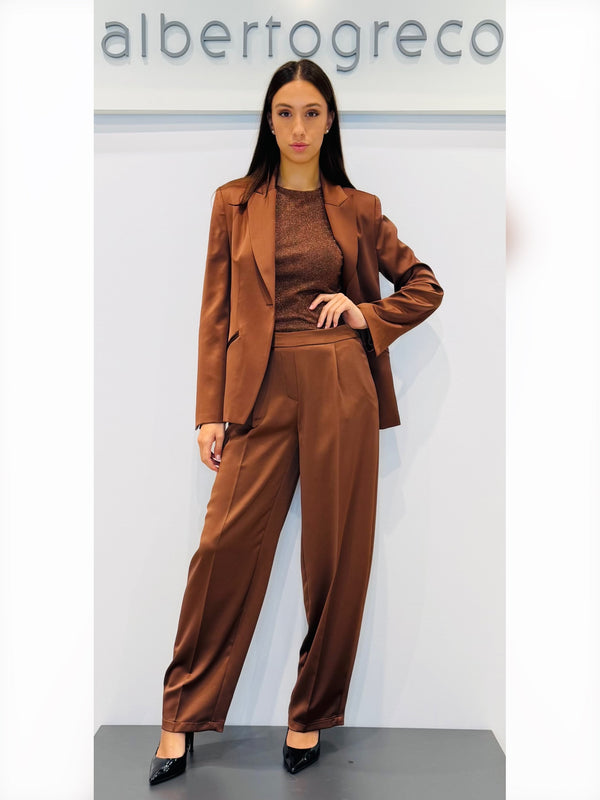 Giacca in raso un bottone