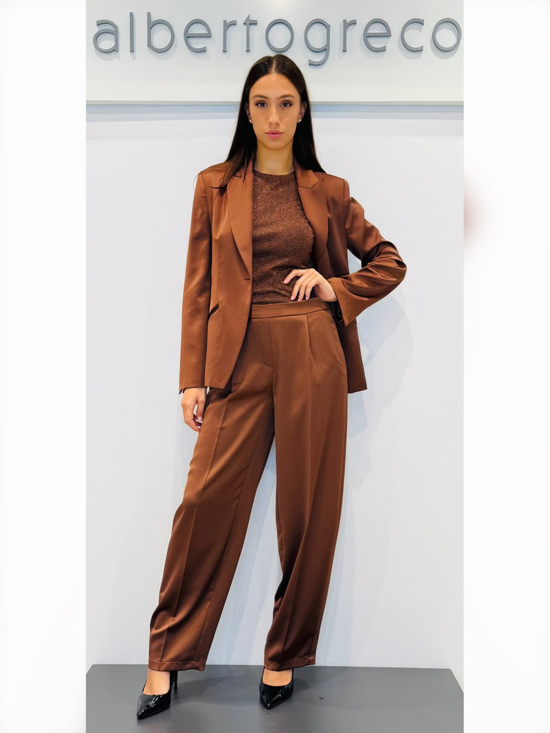 Giacca in raso un bottone