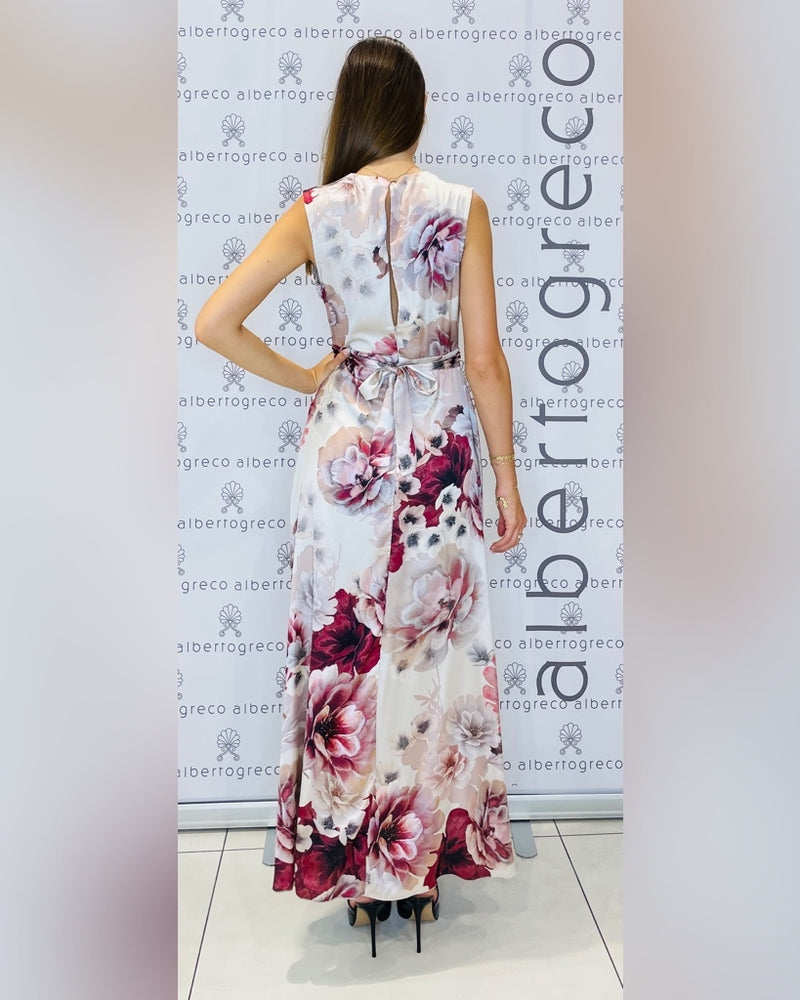 Abito lungo fantasia florale