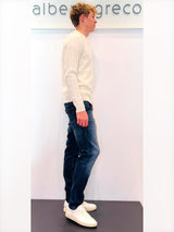 Maglia uomo a trecce misto lana