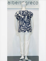 Blusa in viscosa fantasia