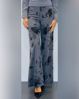 Pantaloni a palazzo fantasia floreale