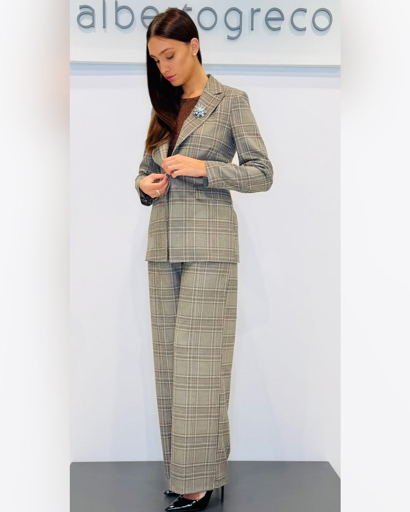 Pantaloni a palazzo a quadri