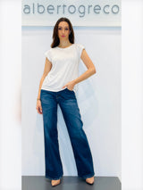 Tshirt con applicazione in rilievo