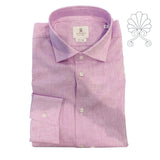 Camicia uomo collo francese in misto lino