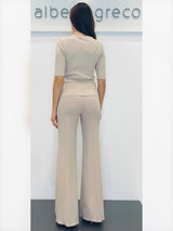 Maglia aderente con scollo devorè