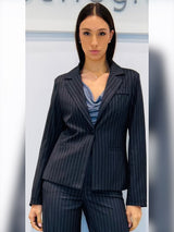 Giacca a gessata un bottone