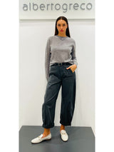 Pantaloni donna a ovetto tinto capo