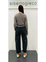 Pantaloni donna a ovetto tinto capo