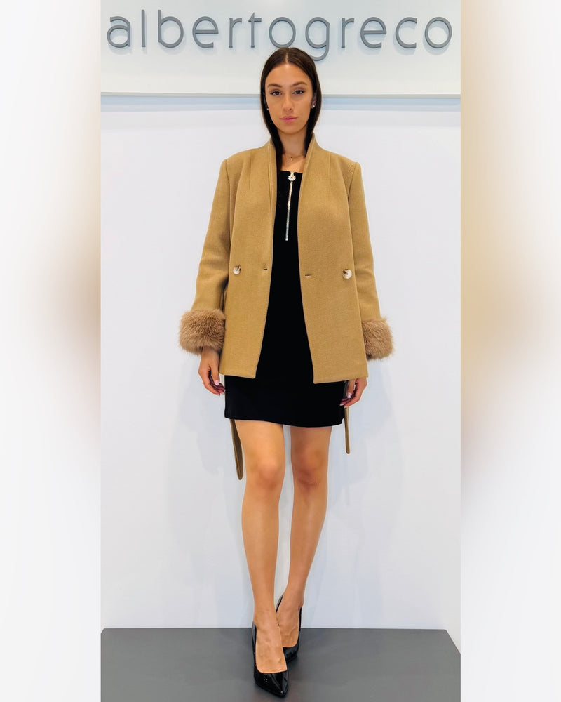 Cappotto corto doppio petto