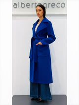 Cappotto un bottone con cintura in vita