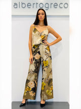 Top in raso di viscosa fantasia