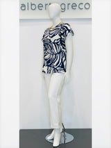 Blusa in viscosa fantasia