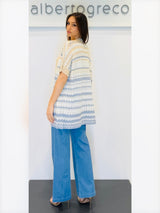 Cardigan in maglia motivo a zig zag